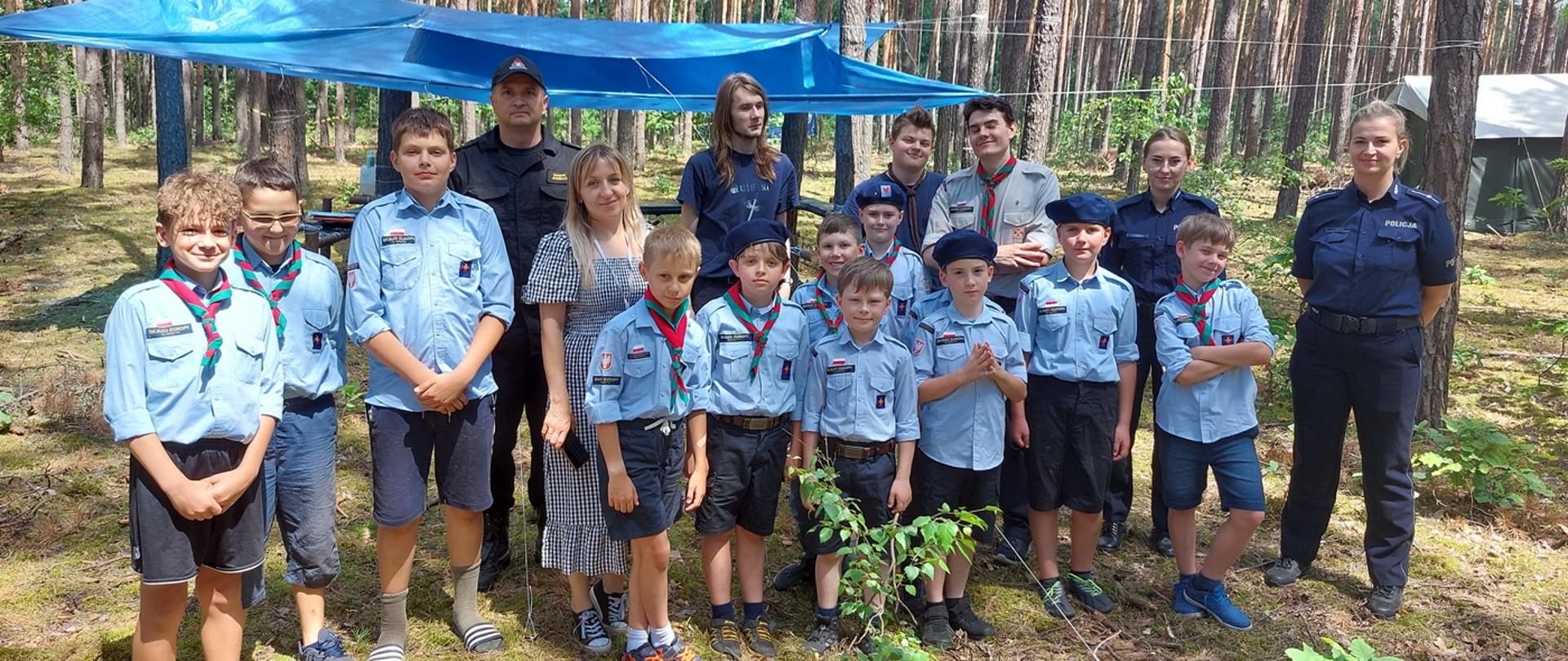 Wizyta służb w obozie harcerskim 2022.