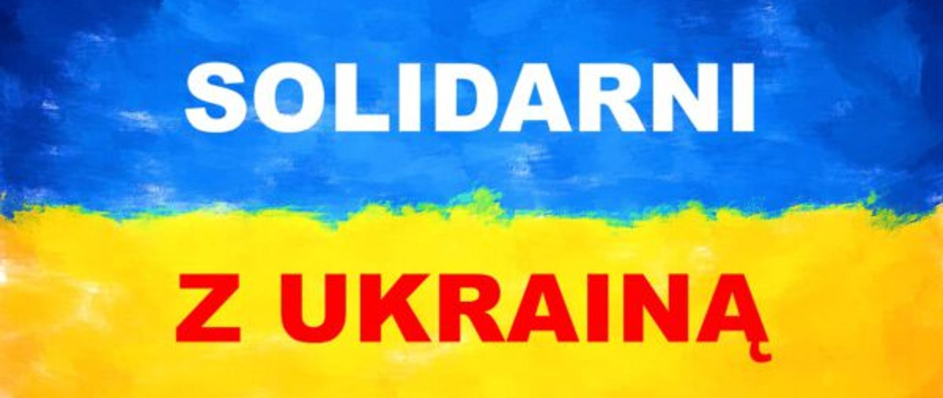 Baner solidarni z Ukrainą