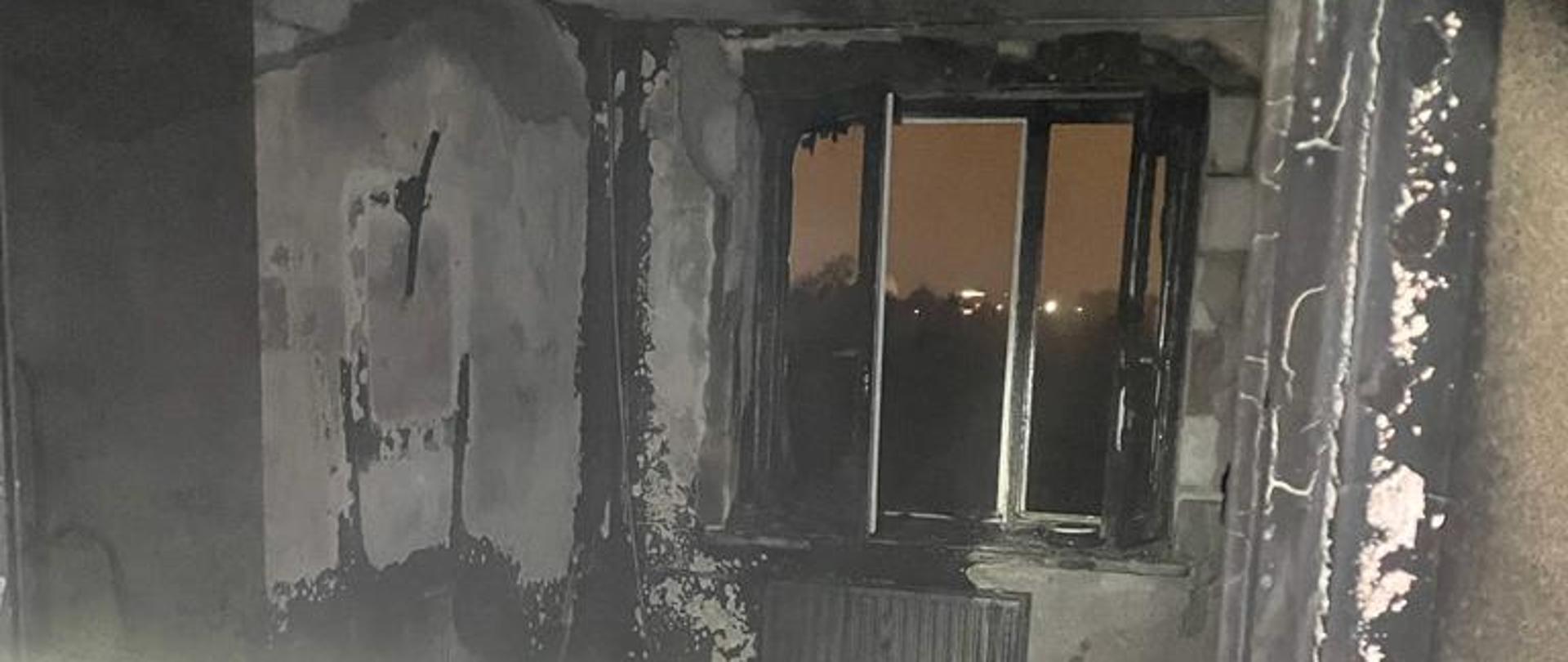 Pożar mieszkania w budynku wielorodzinnym