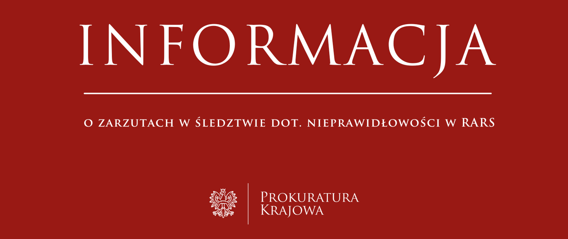 Informacja o przedstawieniu zarzutów dwóm pracownikom Rządowej Agencji Rezerw Strategicznych