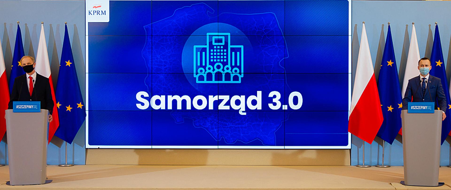 Minister Michał Cieślak podczas konferencji prasowej.