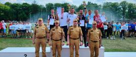 st. bryg. Paweł Żaba Z-ca MKW PSP podczas podsumowania zawodów w sporcie pożarniczym - Częstochowa 