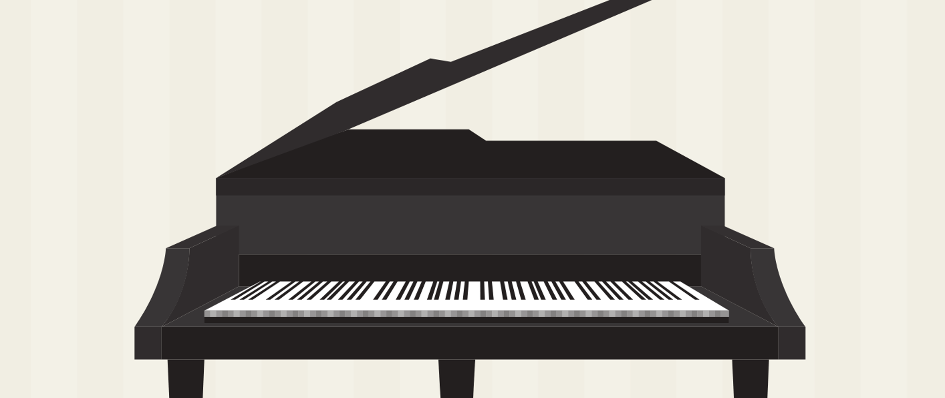 Plakat. w kolorze biało czerwonym, na pierwszym planie widoczny. fortepian.
Duży napis czerwony: GRA NA INSTRUMENCIE JAKO LABORATORIUM PSYCHOSOMATYCZNEJ ŚWIADOMOŚCI. RELAKS TREMA I STRES