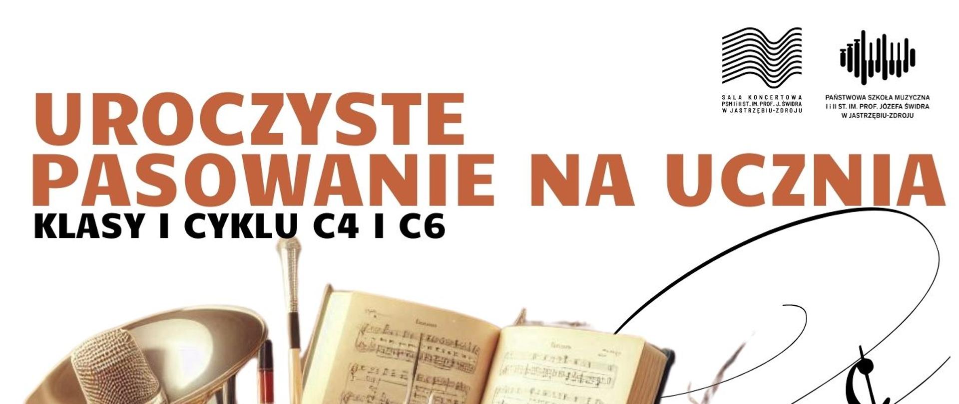 Plakat informacyjny dotyczący Uroczystego pasowania na ucznia odbywającego się w dniu 07.10.2025 o godz. 17.00.