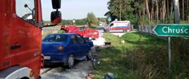 DWIE OSOBY POSZKODOWANE W ZDERZENIU DWÓCH POJAZDÓW W CHRUŚCICACH -POWIAT PIŃCZOWSKI 