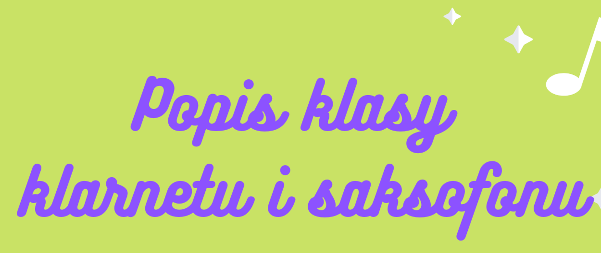 Plakat informujący o popisie uczniów klasy klarnetu i saksofonu p. Tomasza Huka w dniu 24.01.2023 r. o godz. 18:00. Na zielonym tle znajdują się nutki, postać mężczyzny grającego na saksofonie oraz siedzącego na krześle klarnecisty.