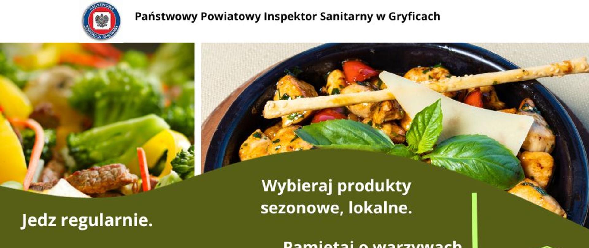 Na stole w talerzu zdrowe jedzenie 