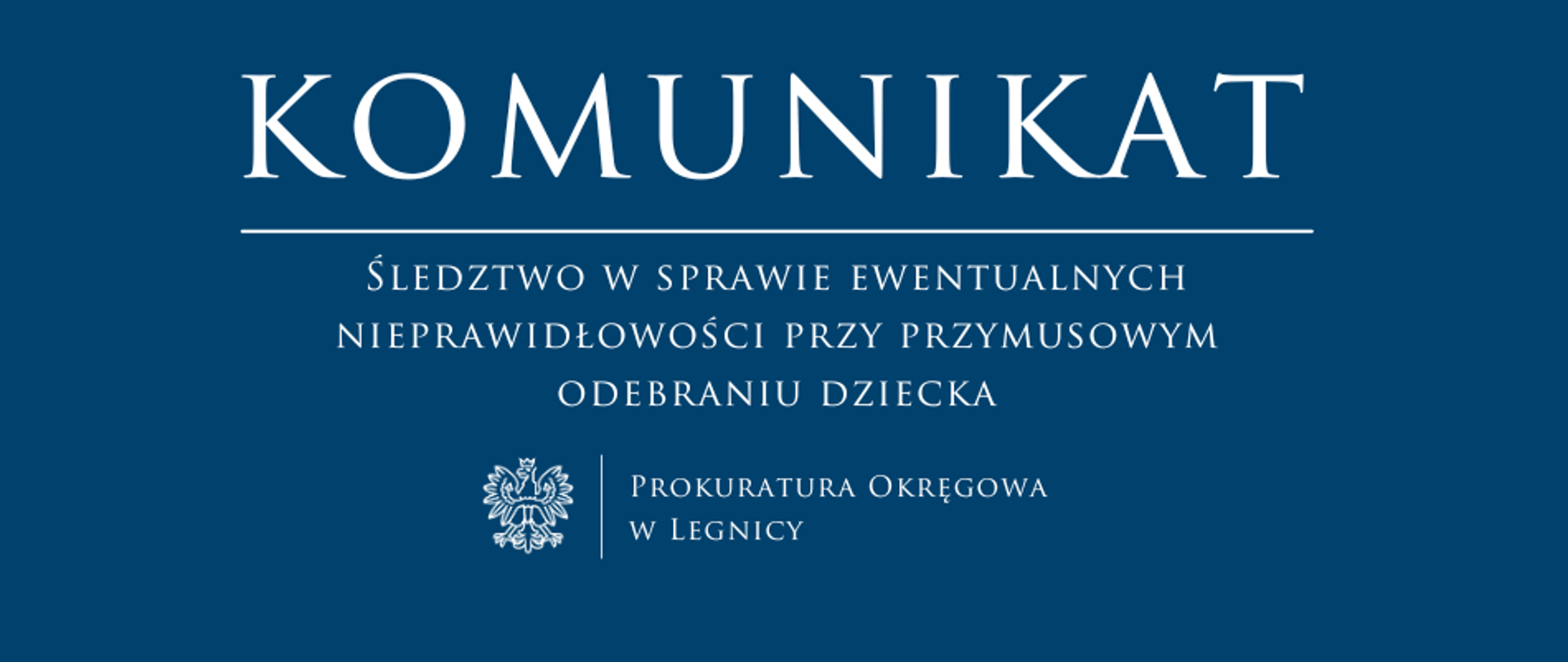 Śledztwo w sprawie ewentualnych nieprawidłowości przy przymusowym odebraniu dziecka