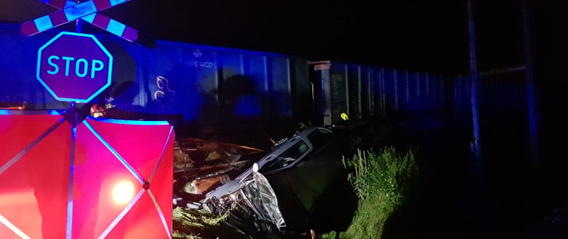 Wypadek na przejeździe kolejowym