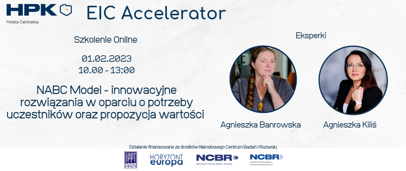 Szkolenie dotyczące II etapu aplikowania w programie EIC Accelerator ...