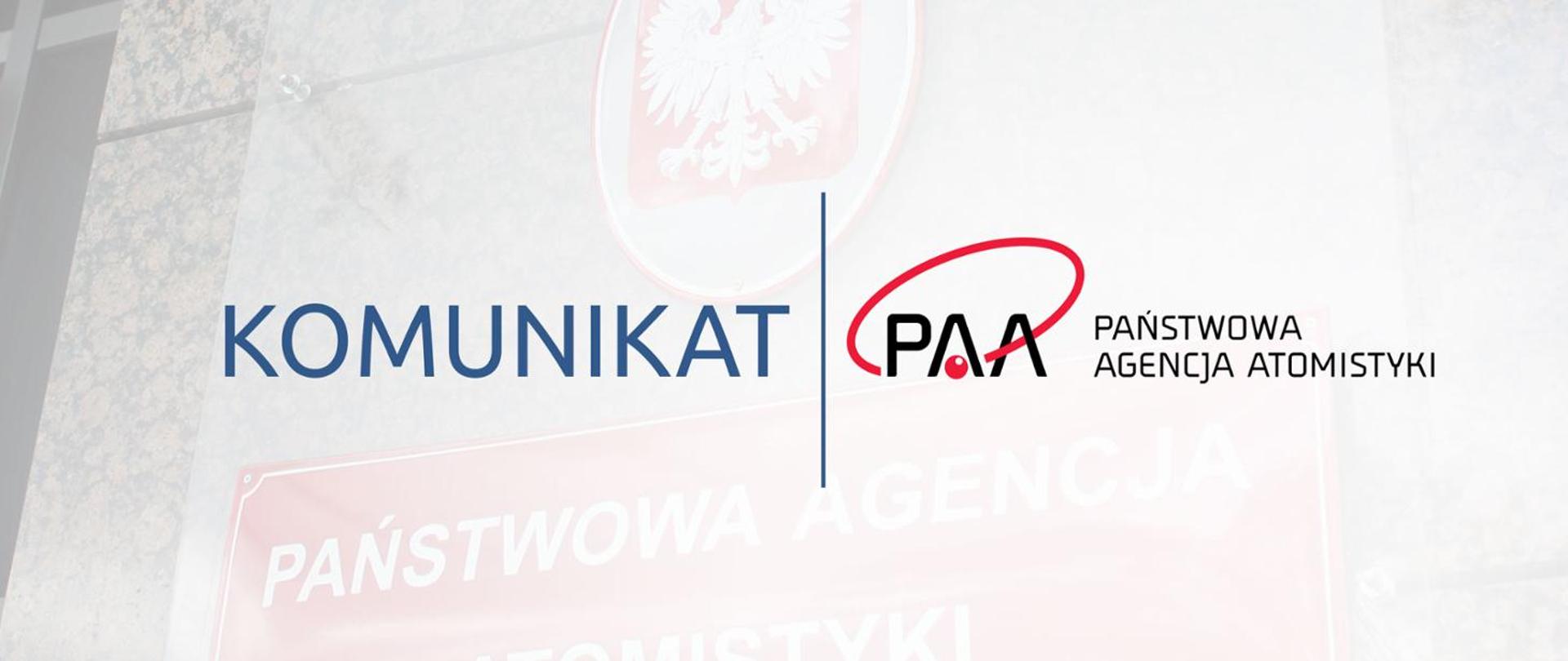 Państwowa Agencja Atomistyki - komunikat