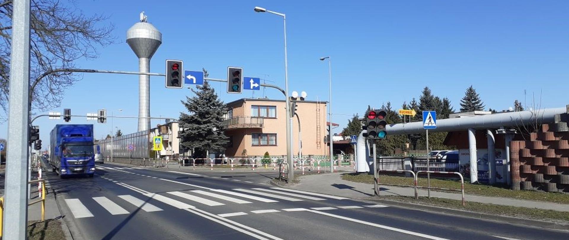 Przejście dla pieszych DK32 Wolsztyn