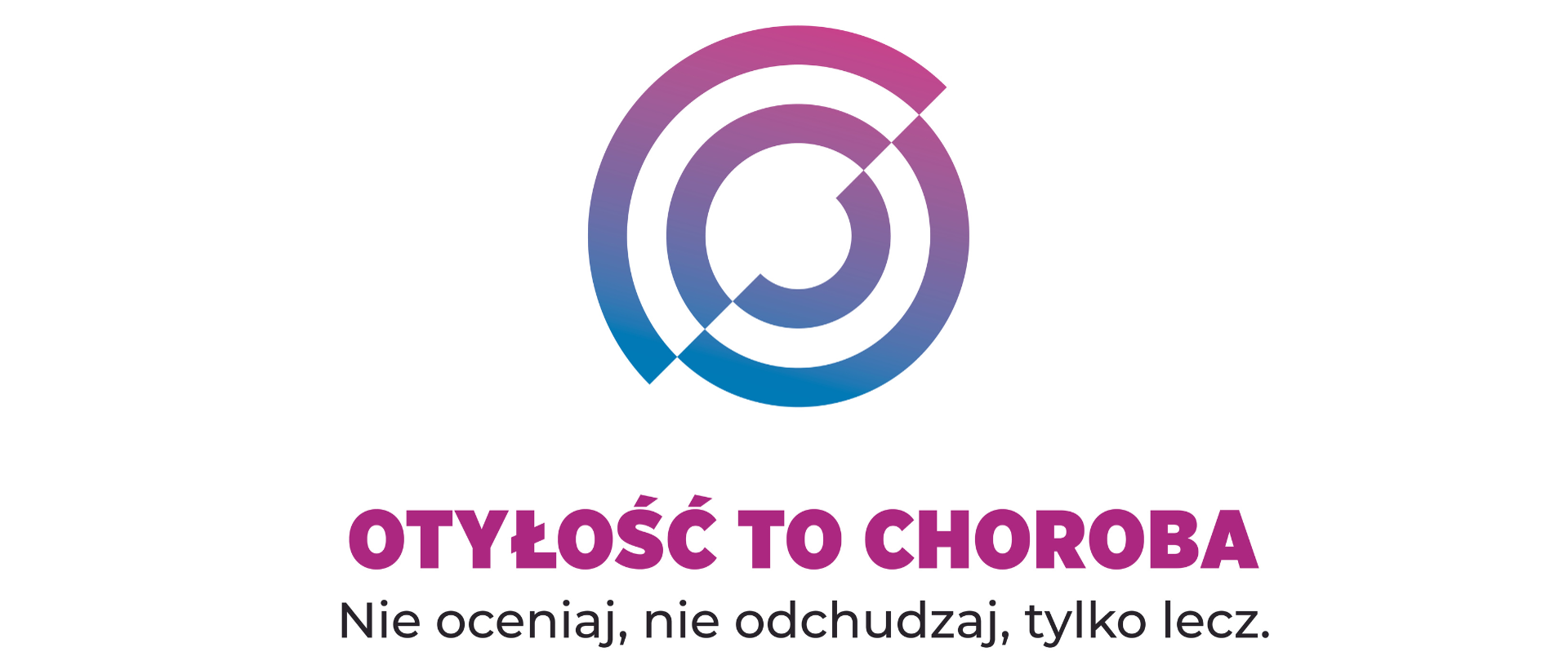 logo kampanii otyłość to choroba nie oceniaj, nie odchudzaj tylko lecz