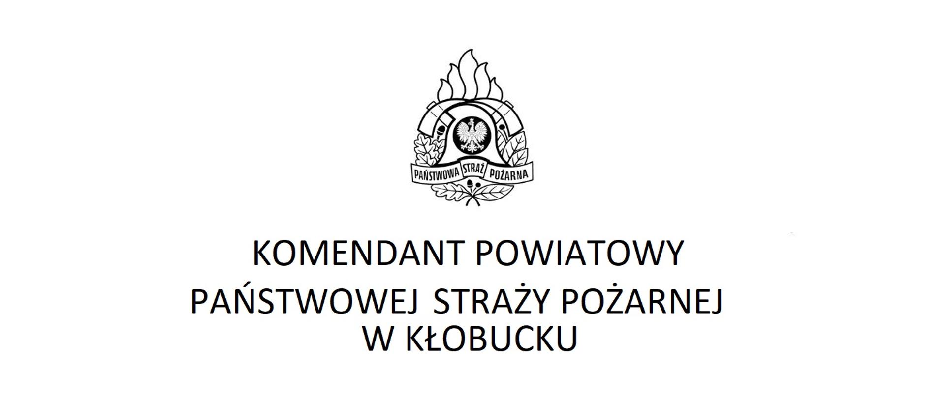 Zdjęcie przedstawia logo Komendanta Powiatowego PSP w Kłobucku