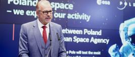 O współpracy z Polską opowiadał dyrektor generalny ESA (European Space Agency) dr Josef Aschbacher