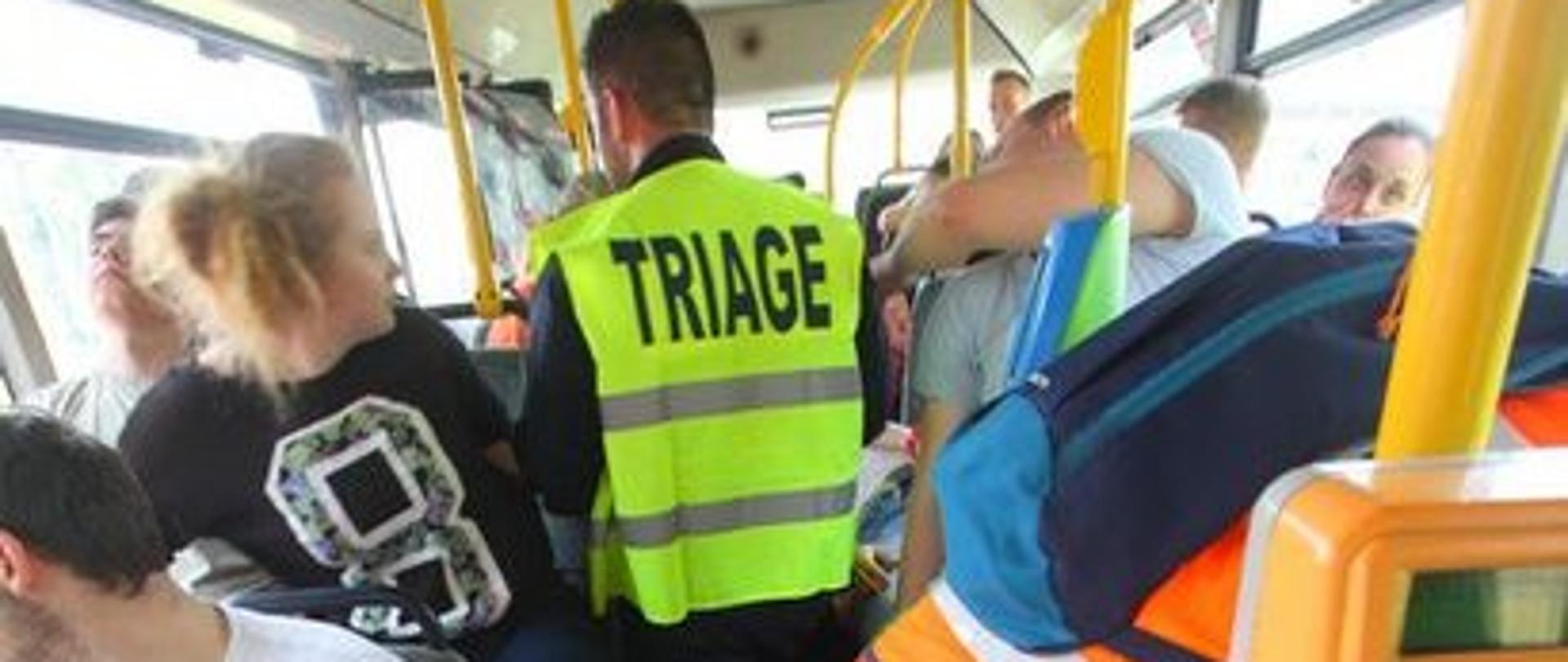 Zdjęcie przedstawia ćwiczenia pod tytułem Wypadek na przejeździe kolejowym