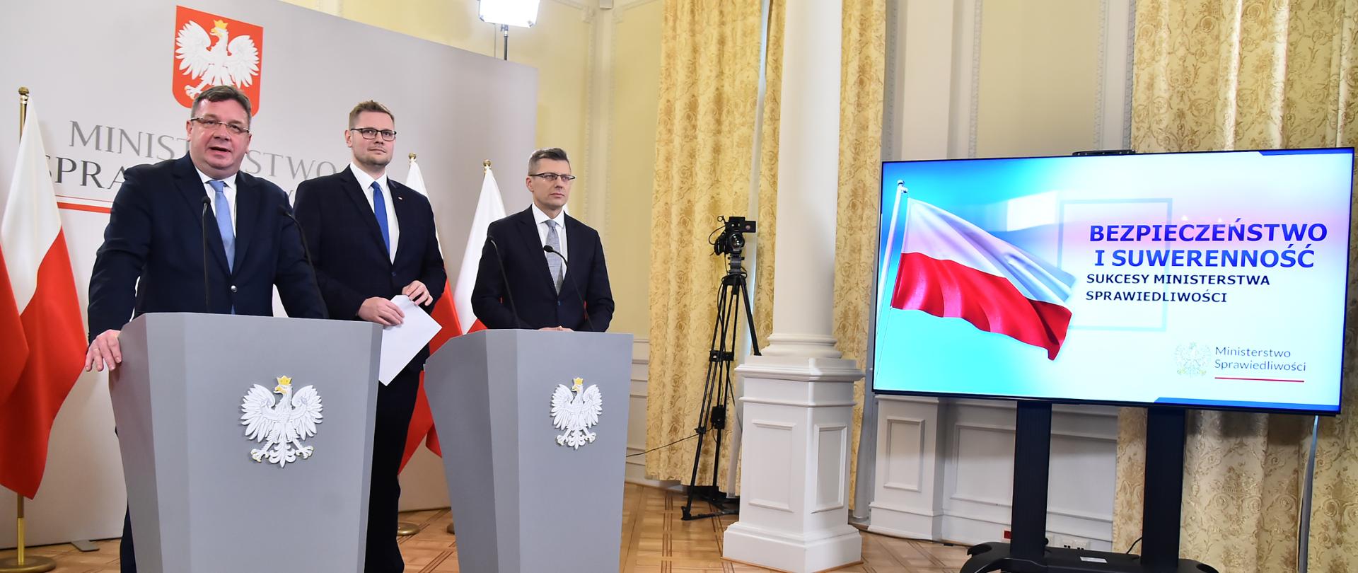 Konferencja prasowa w Ministerstwie Sprawiedliwości