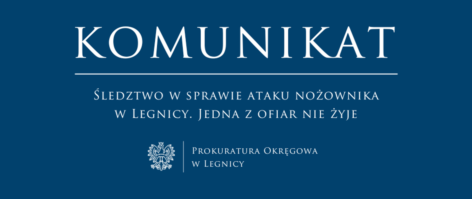 Śledztwo w sprawie ataku nożownika w Legnicy. Jedna z ofiar nie żyje.
