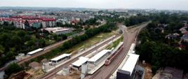 Na zdjęciu z lotu ptaka widać nowy przystanek kolejowy Kraków Bronowice