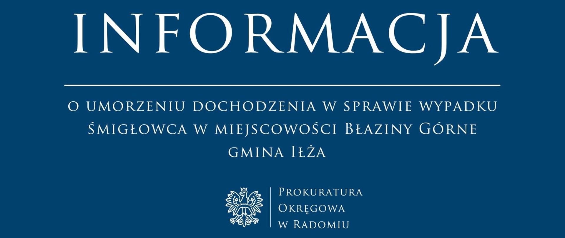 Komunikat śmigłowiec Iłża