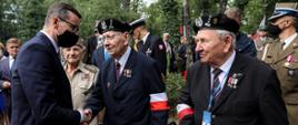 Premier Mateusz Morawiecki podczas obchodów 77. rocznicy wybuchu Powstania Warszawskiego.
