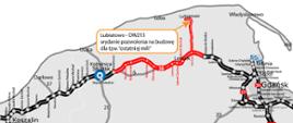 Mapka prezentująca lokalizację tzw. "ostatniej mili"