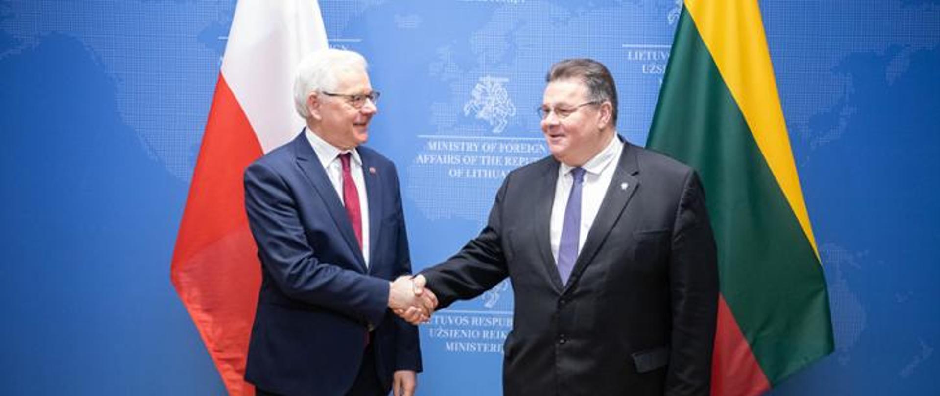 Minister Spraw Zagranicznych RP Jacek Czaputowicz z Ministrem Spraw Zagranicznych Litwy Linasem Linkevičiusem