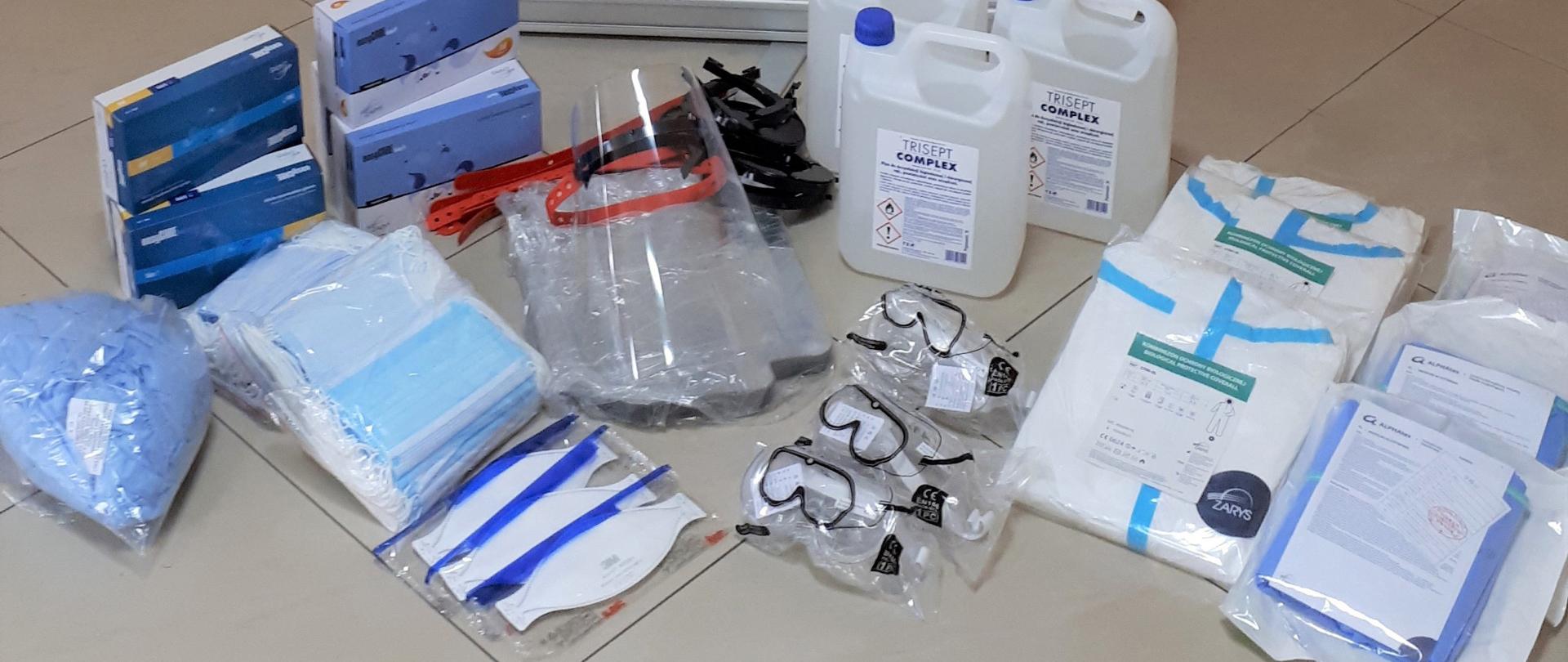 Dostawa środków ochrony indywidualnej przekazana przez Mazowiecki Urząd Wojewódzki w Warszawie