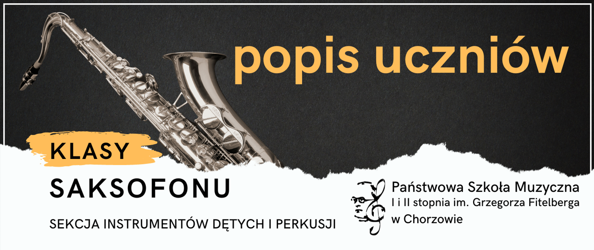 popis uczniów sekcji instrumentów dętych i perkusji