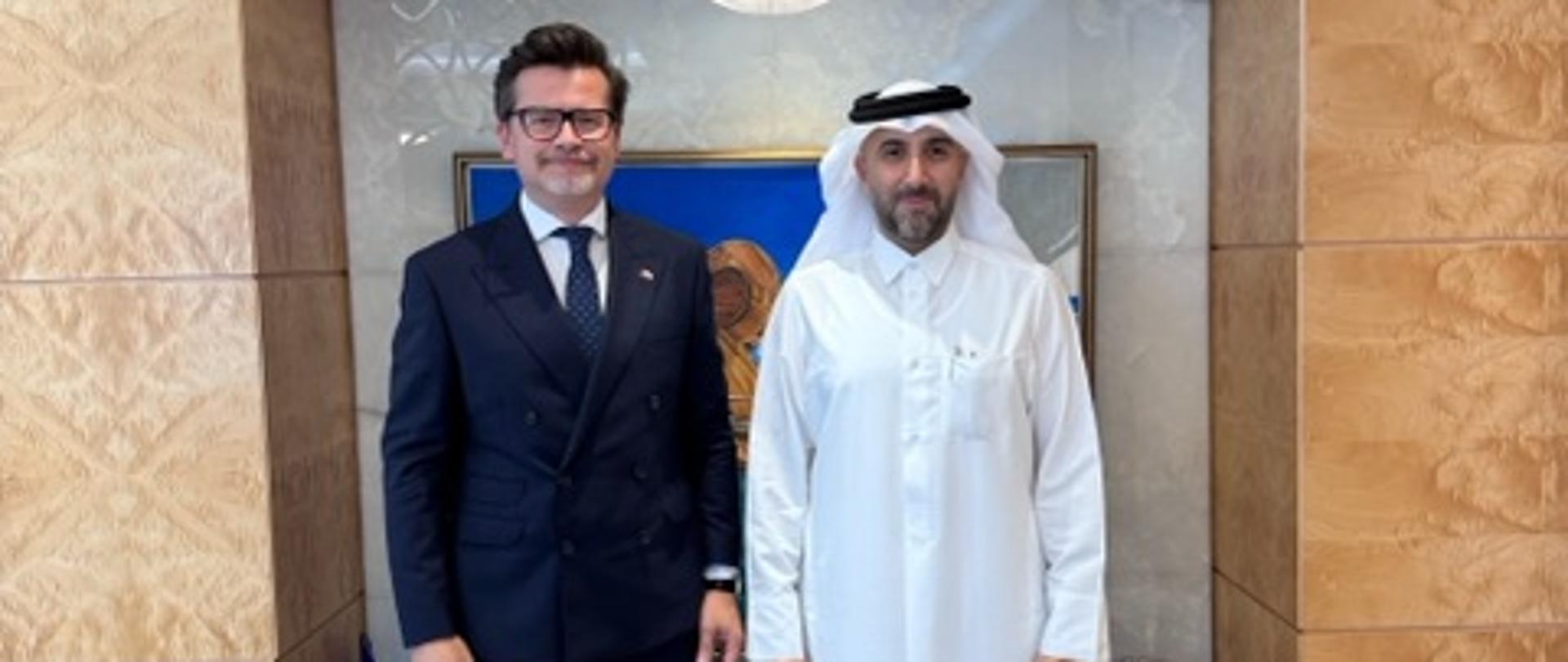 Spotkanie ambasadora Tomasza Sadzińskiego z Mohammedem Saifem Al-Sowaidim, CEO QIA