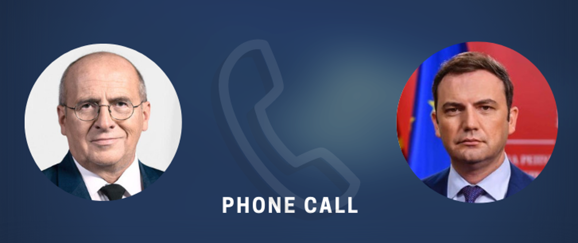 Minister Zbigniew Rau talks with the Minister of Foreign Affairs of North Macedonia, Bujar Osmanimi