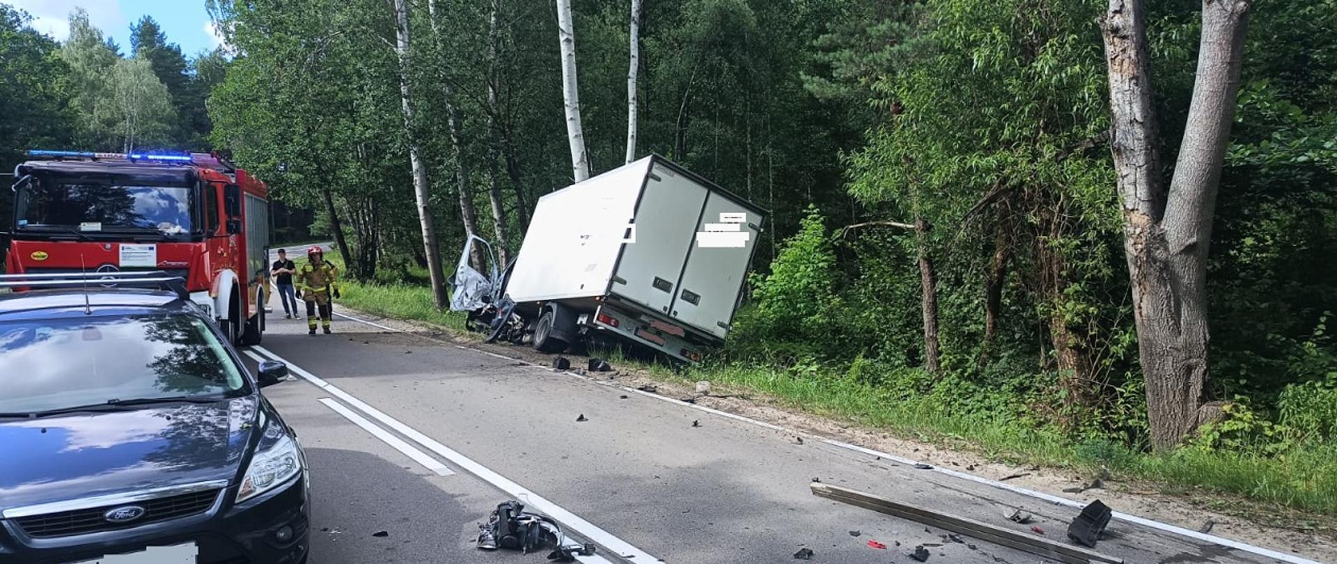 Zderzenie pojazdów w okolicach miejscowości Hryniewicze