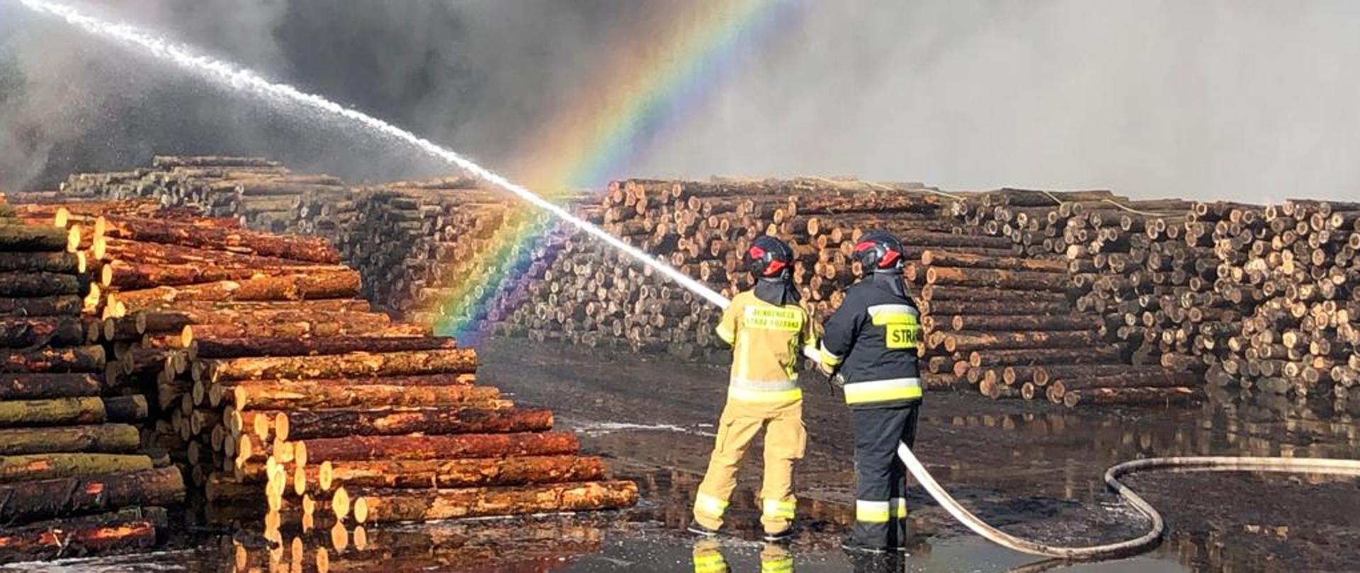 Ćwiczenia składały się z czterech epizodów. Jednym z nich był pożar w składzie drewna.