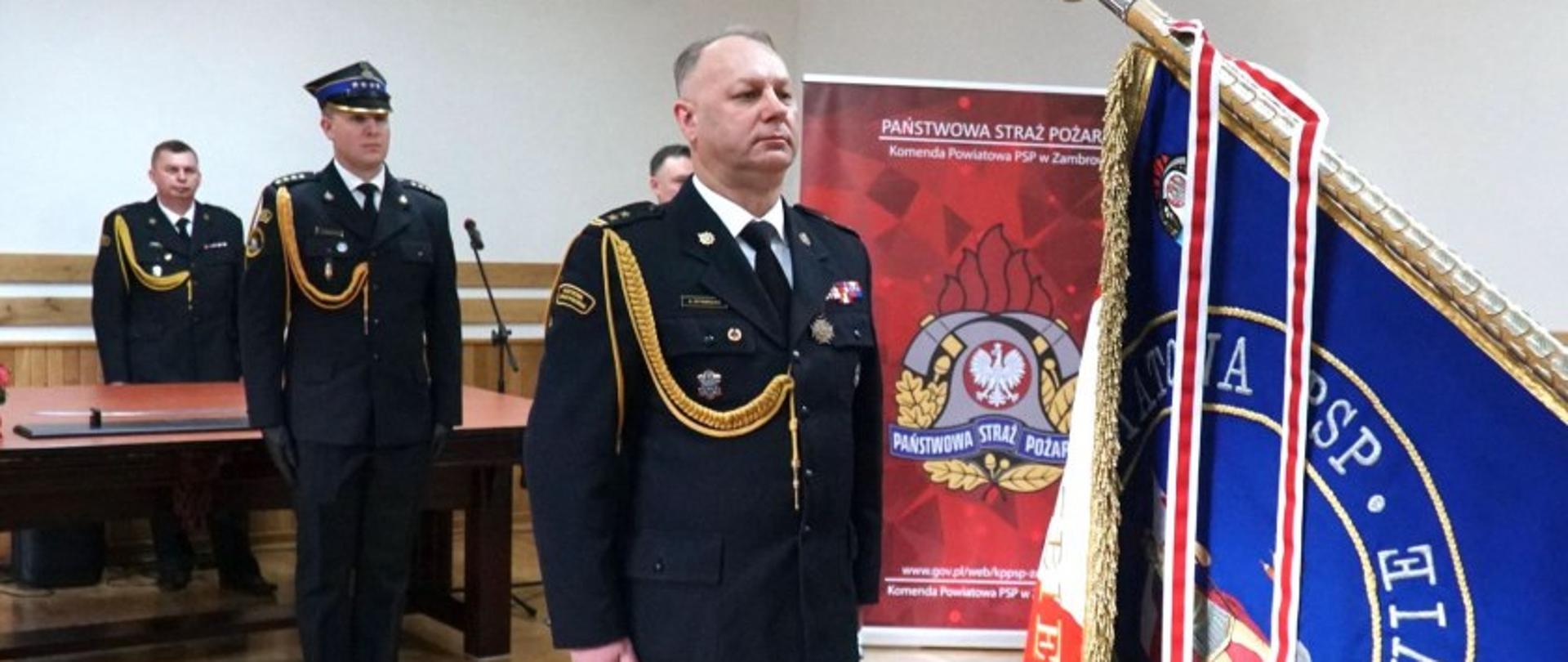 Zdanie obowiązków Zastępcy Komendanta Powiatowego Państwowej Straży Pożarnej w Zambrowie na świetlicy KP PSP