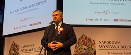 Wystąpienie ministra Jana Krzysztofa Ardanowskiego podczas otwarcia Narodowej Wystawy Rolniczej