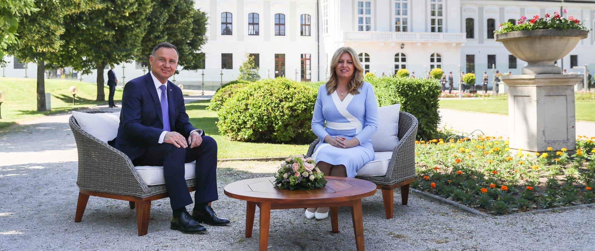 Prezydent Andrzej Duda i prezydent Zuzana Čaputová