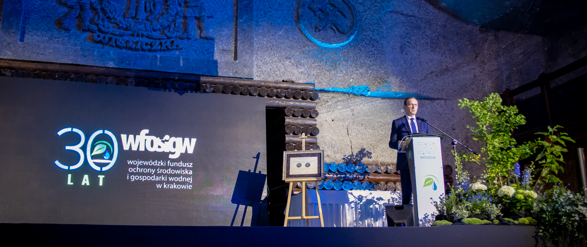 Wiceminister Edward Siarka podczas Uroczystej Gali Jubileuszowej z okazji 30-lecia istnienia WFOŚiGW w Krakowie