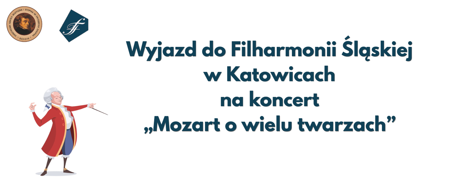 baner na białym tle, na środku napis, po lewej ikona dyrygenta