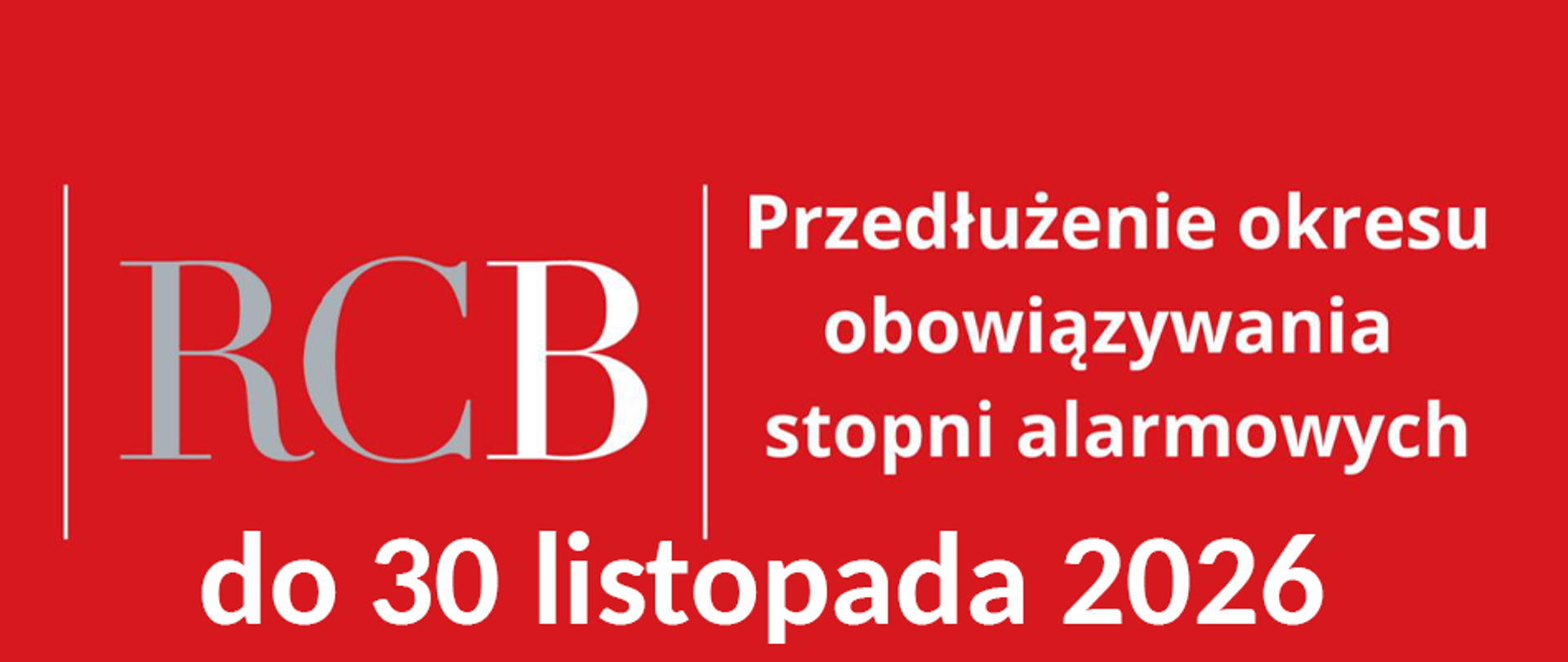białe napisy na czerwonym tle