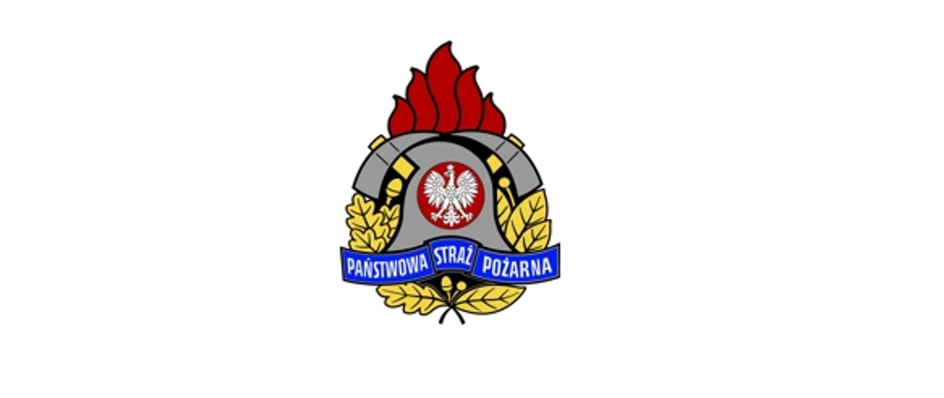 grafika przedstawia obowiązujący logotyp państwowej straży pożarnej 