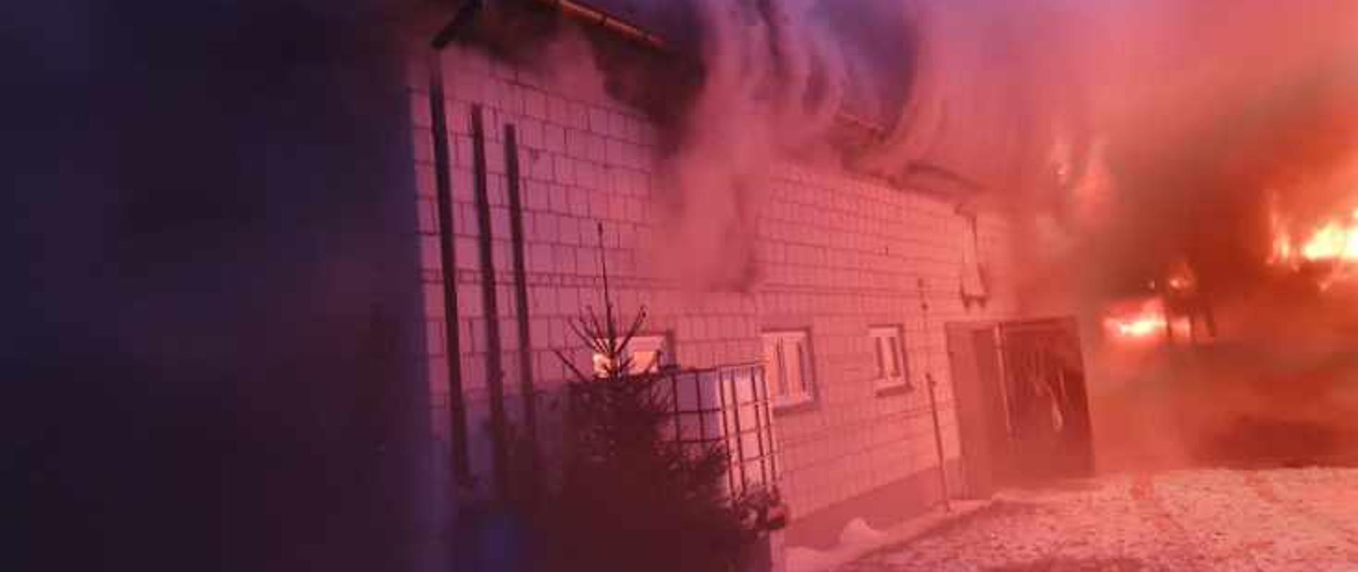 Pożar budynku gospodarczego w miejscowości Krypno Kościelne