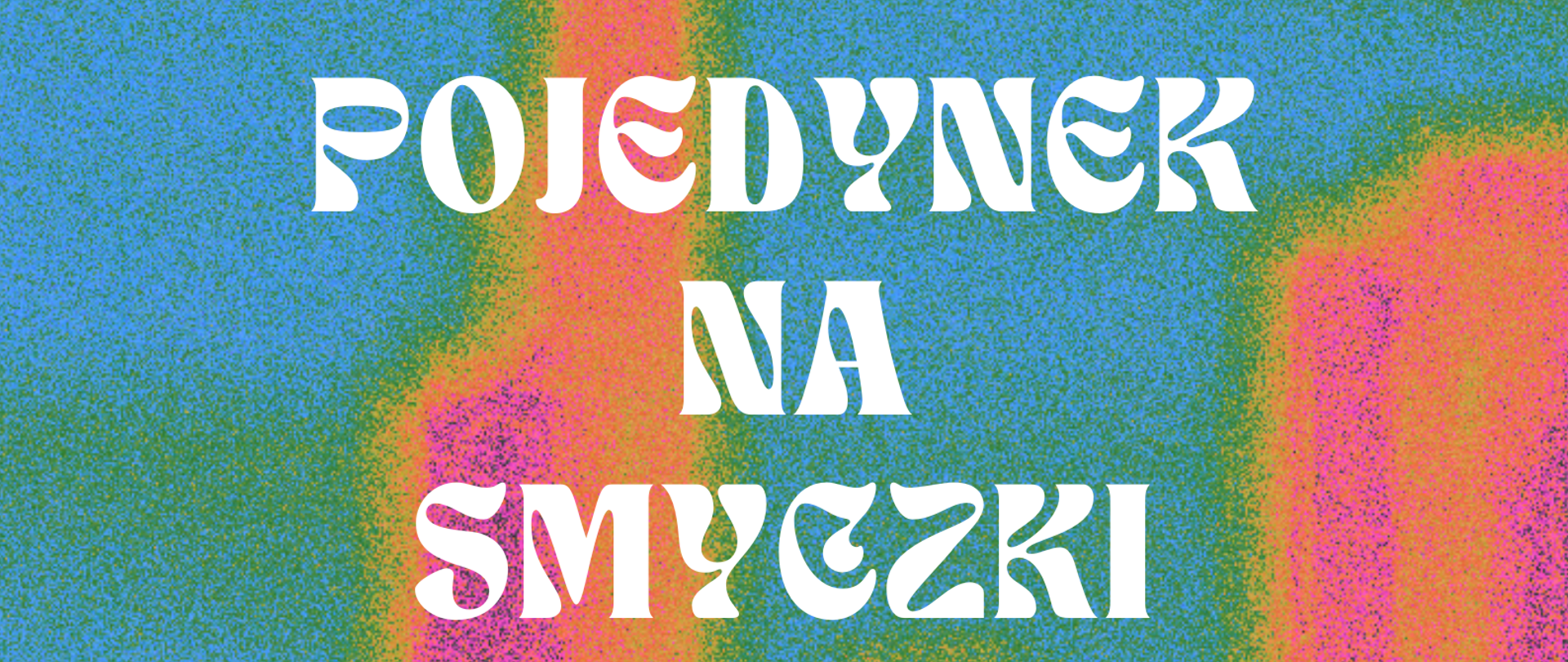 Na kolorowym tle widnieje tytuł wydarzenia zapisany dużą, białą czcionką. Na środku znajduje się logo konkursu. Na dole jest umieszczona data i miejsce wydarzenia. 