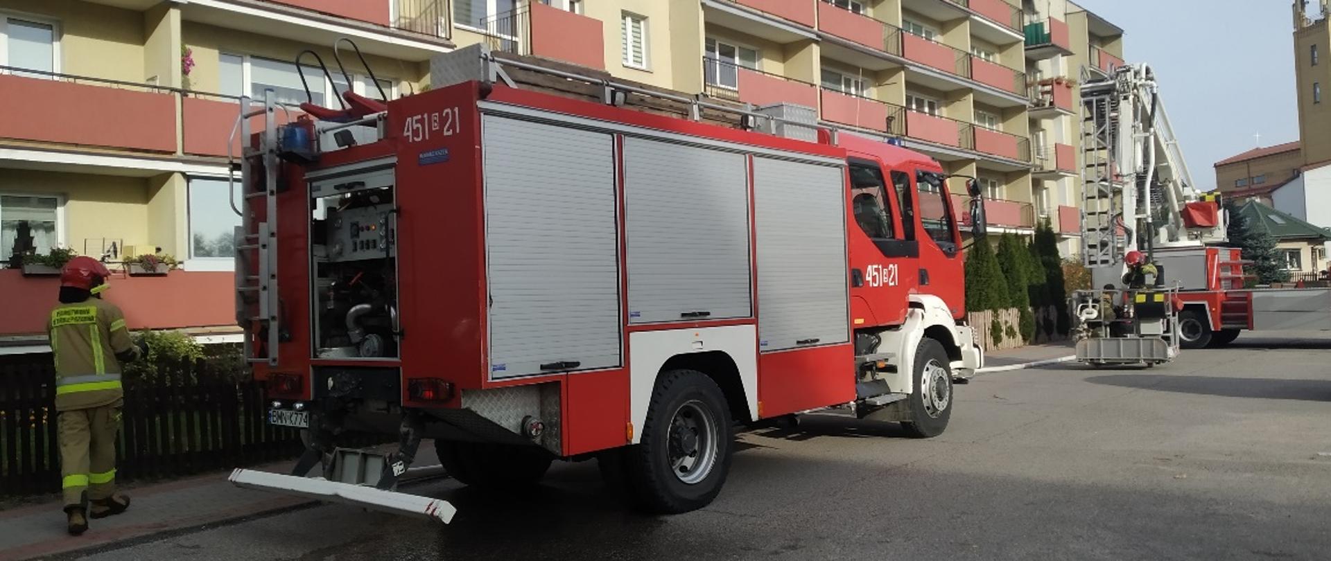 Prowadzenie akcji ratowniczo – gaśniczej podczas pożar w budynku wielorodzinnym.