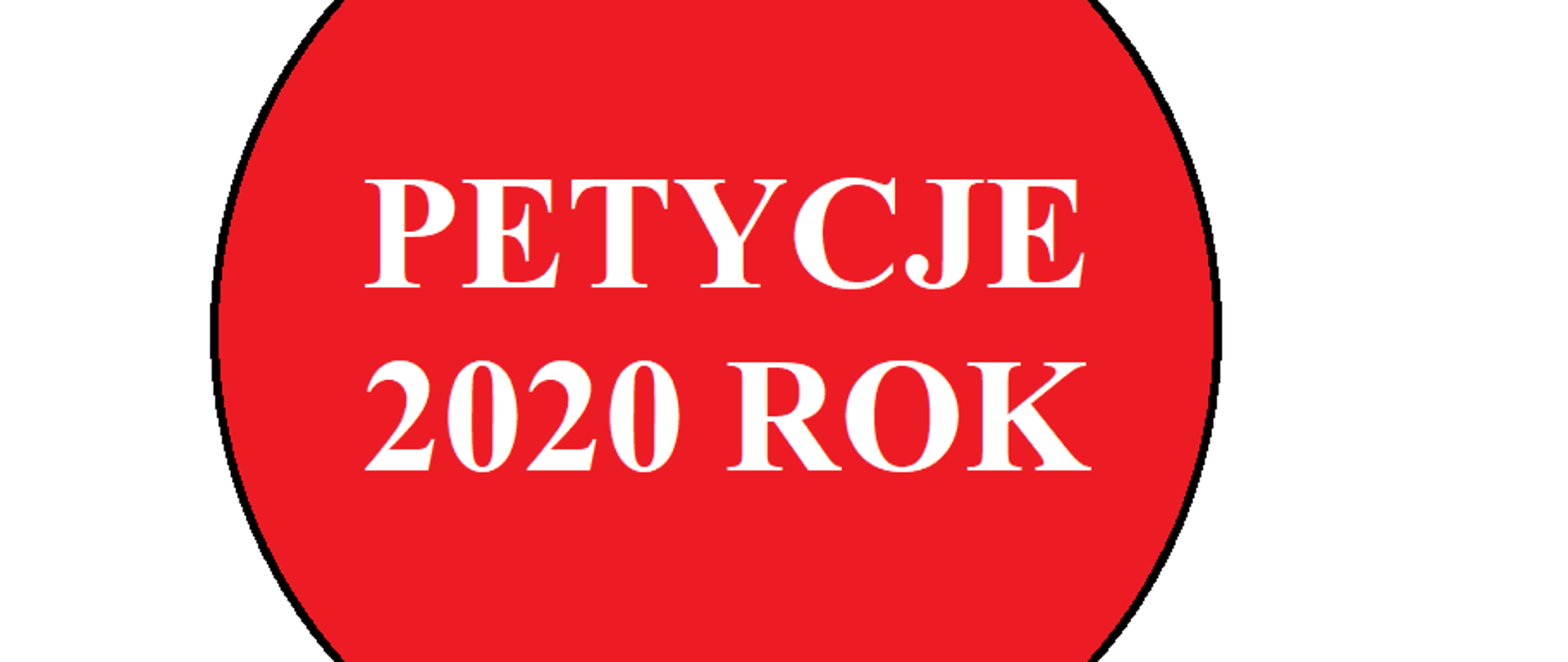 Petycja - zdjęcie w kole na czerwonym tle