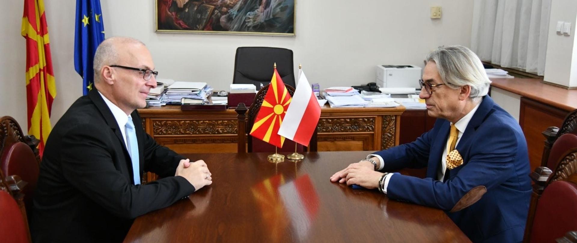 Spotkanie Ministra Pełnomocnego Mariusza Brymory z wiceprzewodniczącym macedońskiego Sobranie Antoniem Miloshevskim