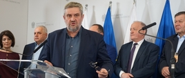 Minister J.K. Ardanowski podczas konferencji prasowej