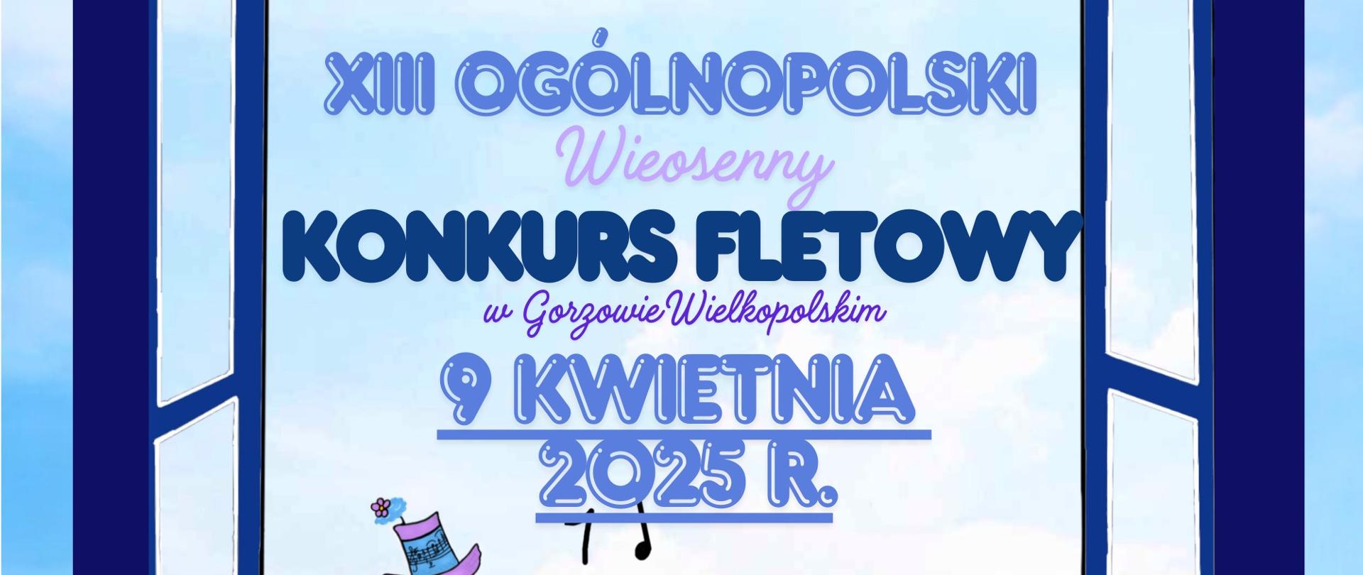 zdjęcie przedstawia fragment plakatu XIII Ogólnopolskiego Konkursu Fletowego