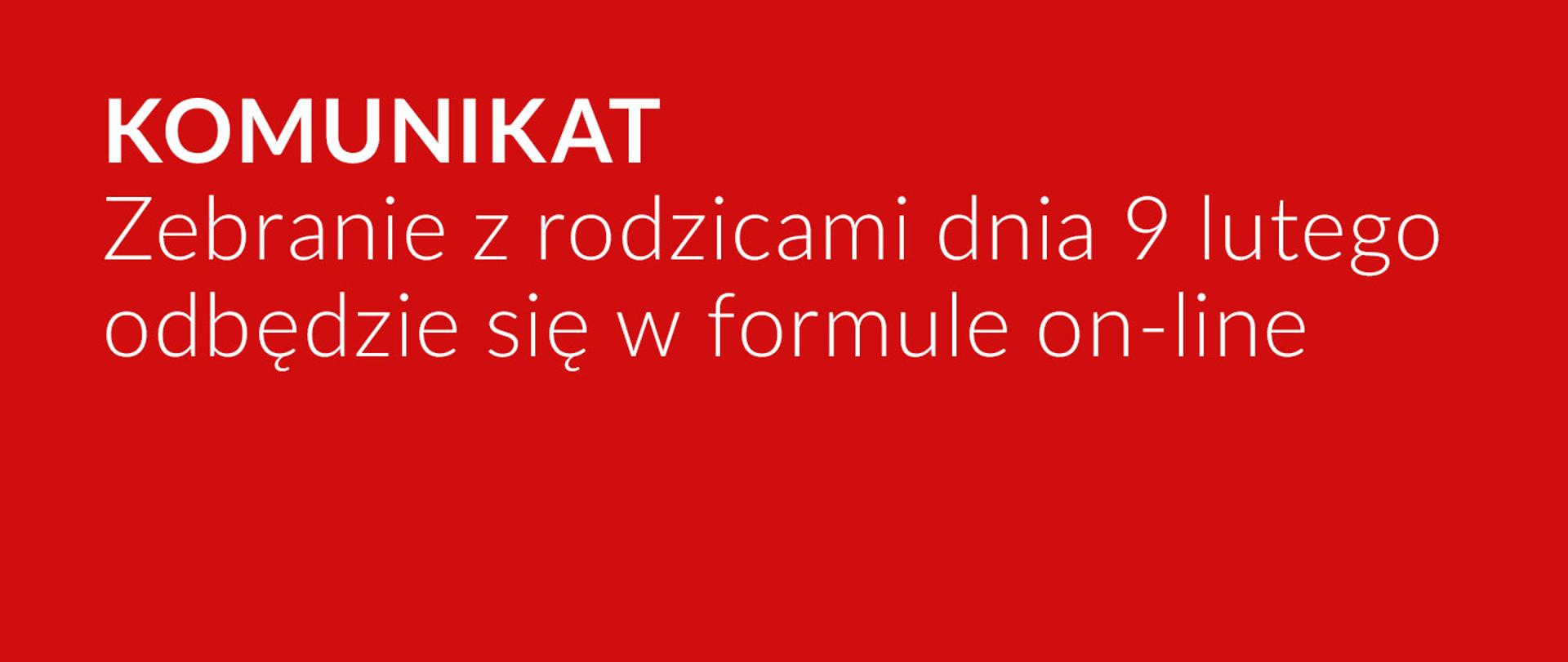 baner - zebranie z rodzicami