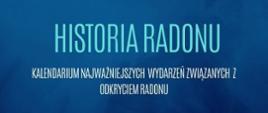 Historia radonu - okładka kalendarium