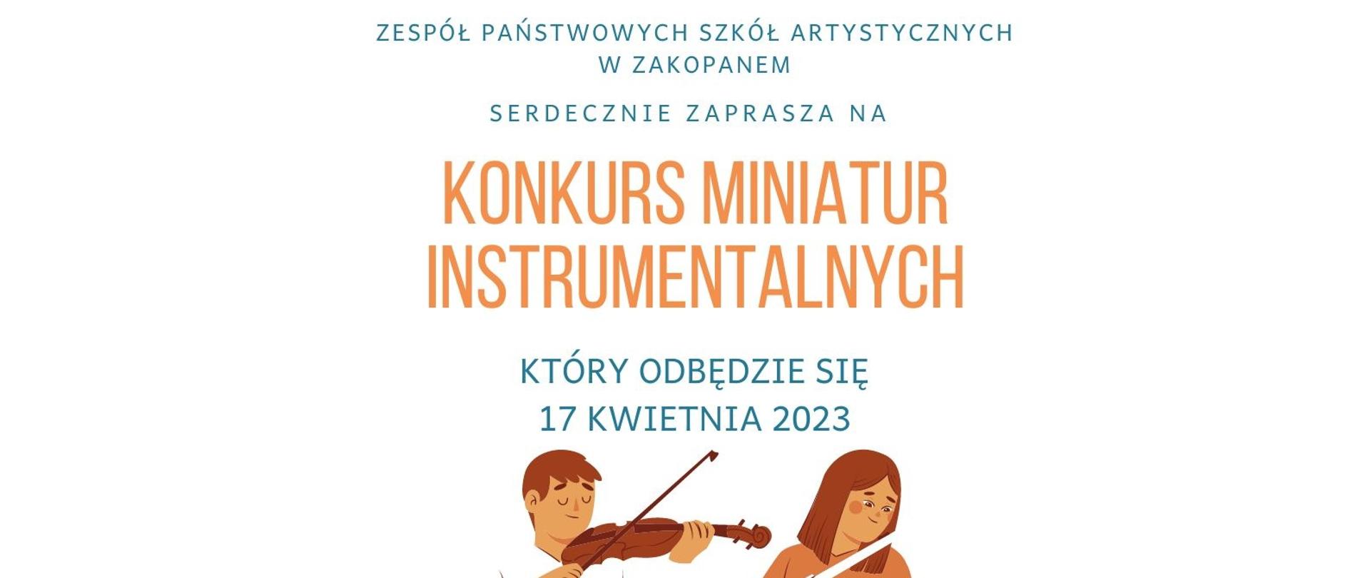 Plakat konkursu na miniaturę druga wersja